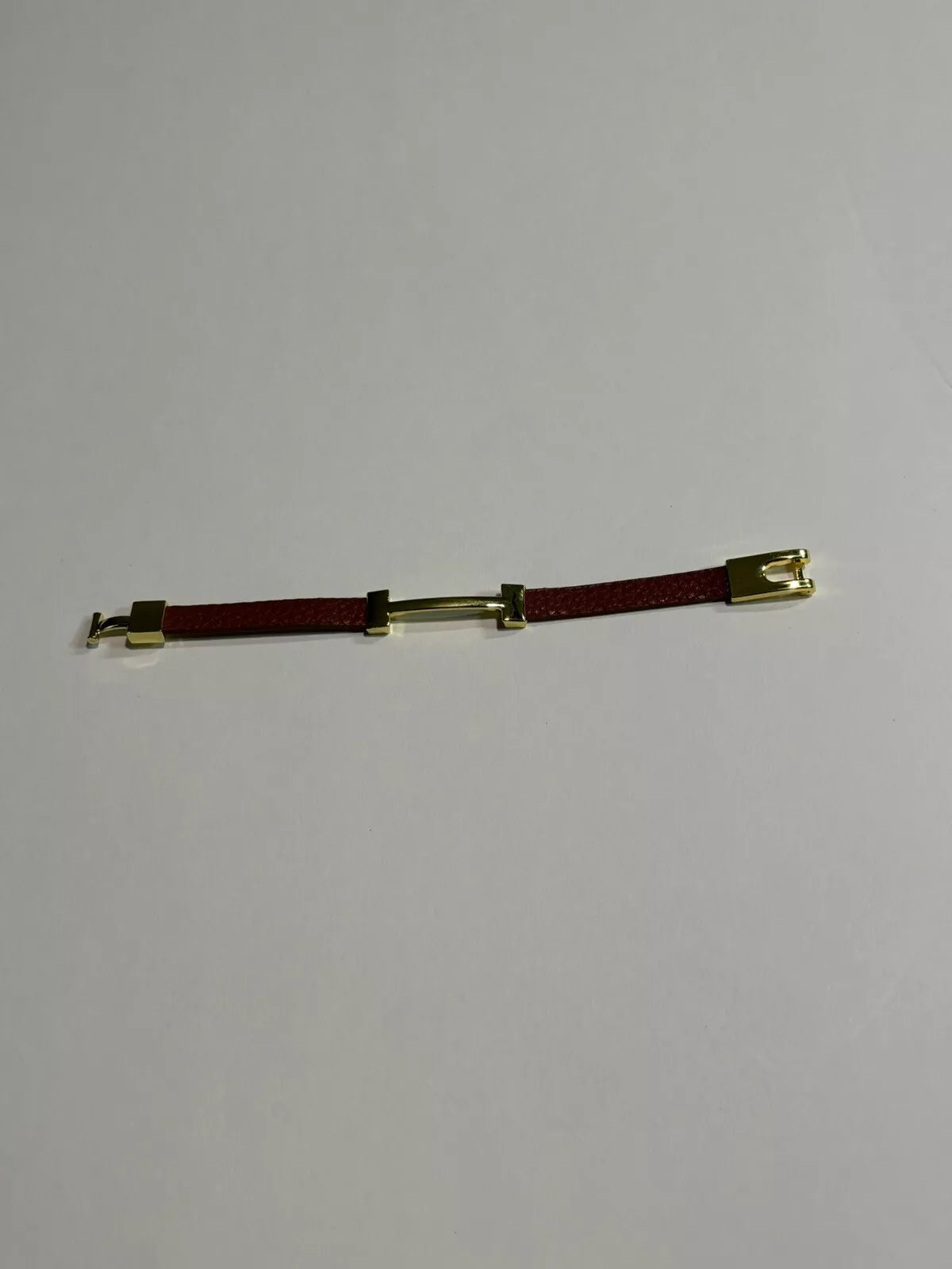 H Style Bracelet Leather Finish with Gold Hardware Brand New