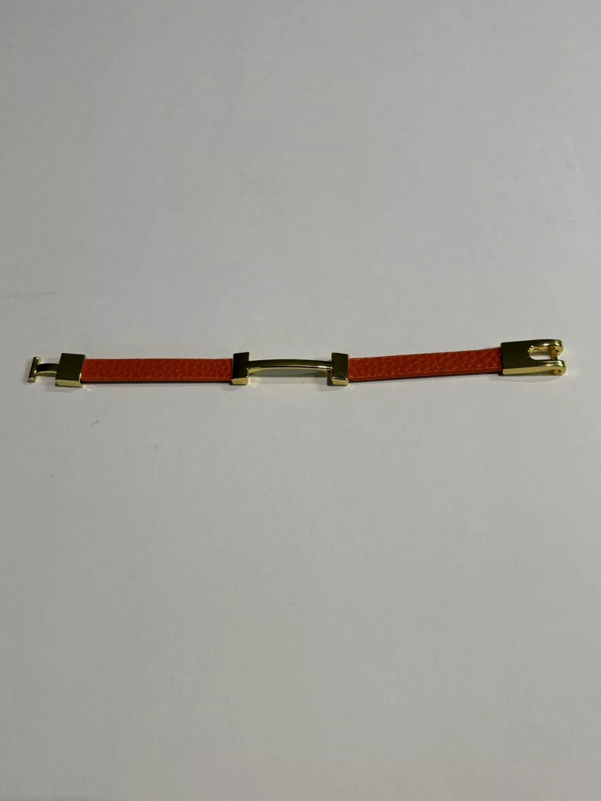 H Style Bracelet Leather Finish with Gold Hardware Brand New