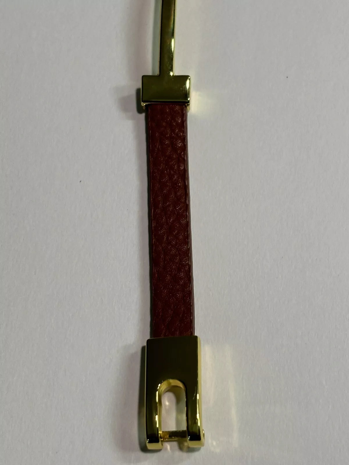 H Style Bracelet Leather Finish with Gold Hardware Brand New