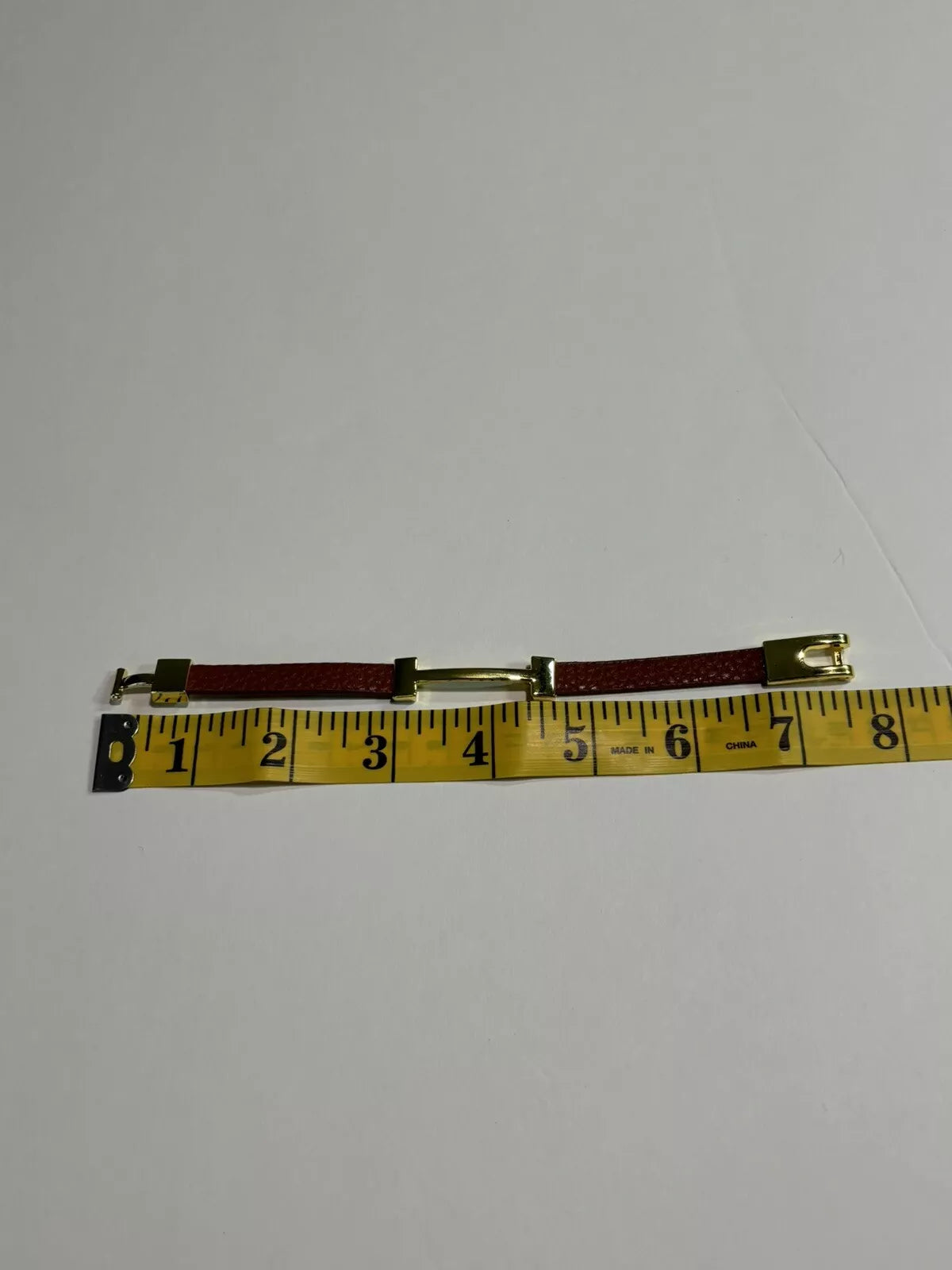 H Style Bracelet Leather Finish with Gold Hardware Brand New